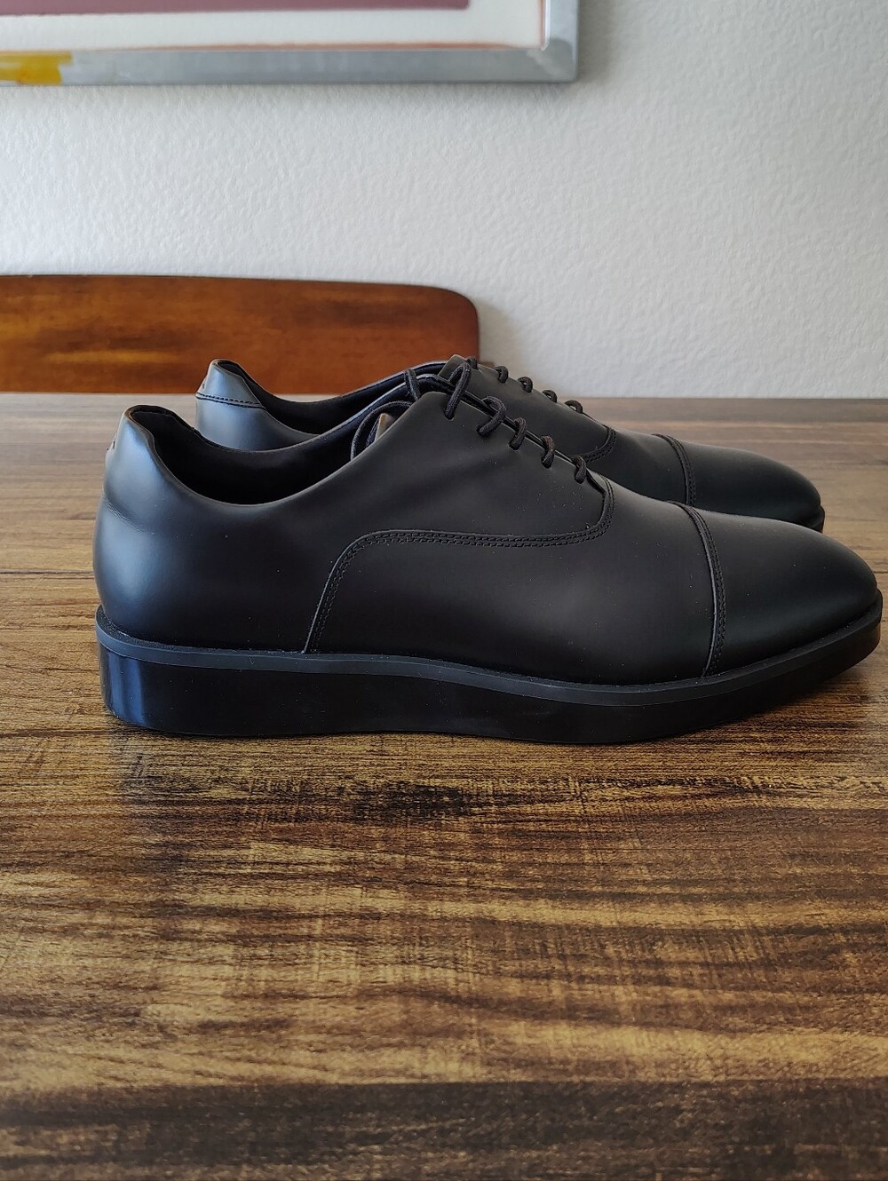 Wolf & Shepherd Oxford  Closer Men’s 8 Black Leather Made in Portugal 9 US